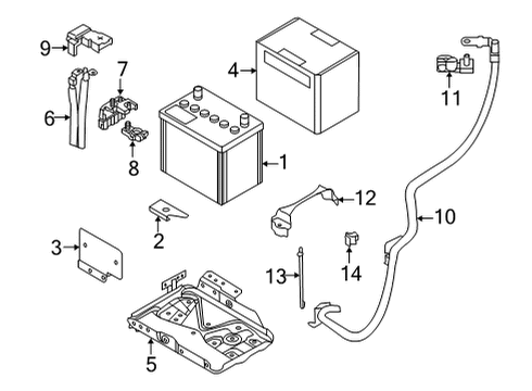 Nissan 24083-5RA0A Cable Assy-Battery Earth