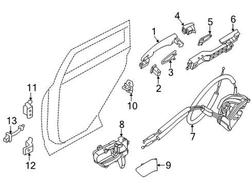 Nissan 24124-6TU1A HARNESS ASSY-DOOR FRONT RH