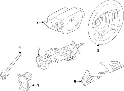 Nissan 48430-6TA1A Wheel Assembly-Steering W/O Pad