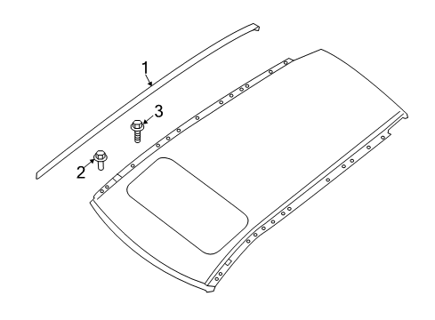 2020 Nissan Pathfinder Exterior Trim - Roof Diagram 1