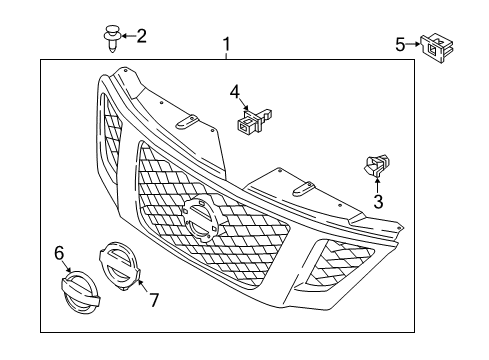 2020 Nissan Armada Grille & Components Diagram