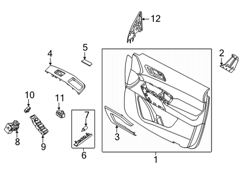 2022 Nissan Pathfinder Front Door Diagram 2