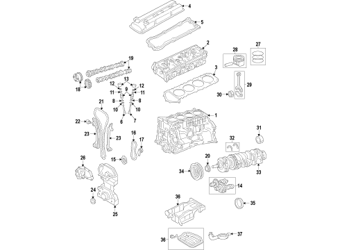 2018 Nissan Rogue GSKT-CYL Head Diagram for 11044-3TA1A