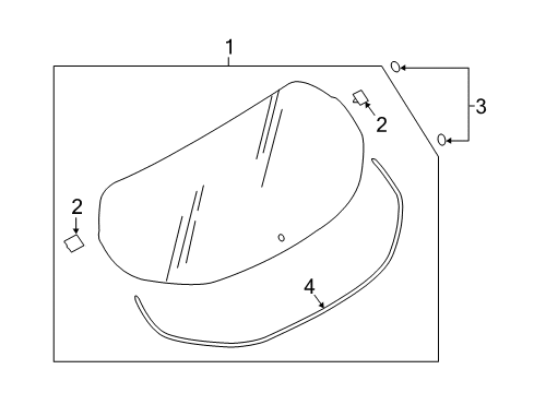 2021 Nissan Rogue Sport Glass - Lift Gate Diagram