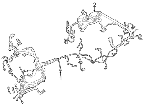 2024 Nissan Frontier HARNESS ASSY-ENGINE ROOM Diagram for 24012-9BW9D