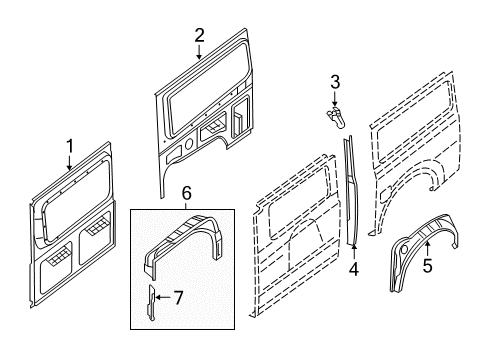 2021 Nissan NV 3500 Inner Structure - Side Panel Diagram 3