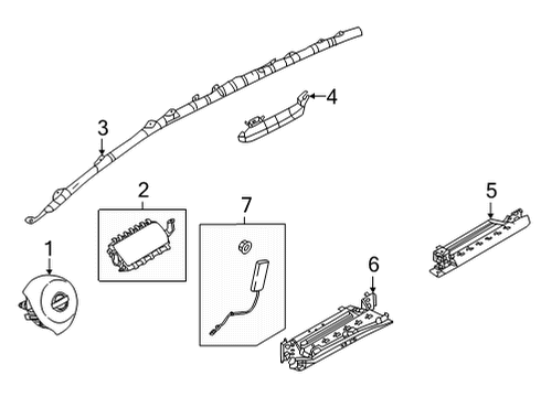 2021 Nissan Sentra Air Bag Components Diagram 1