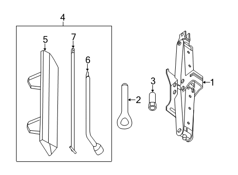 2020 Nissan Pathfinder Jack & Components Diagram