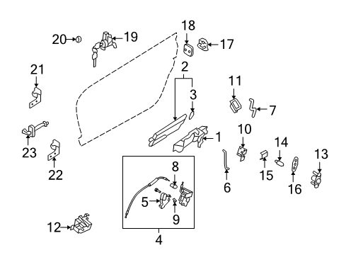 2020 Nissan GT-R Lock & Hardware Diagram