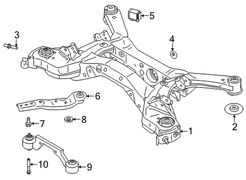 2023 Nissan Pathfinder Suspension Mounting - Rear Diagram 1