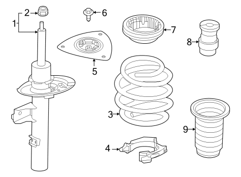 2023 Nissan ARIYA STRUT KIT FT RH Diagram for E4302-5MP1D