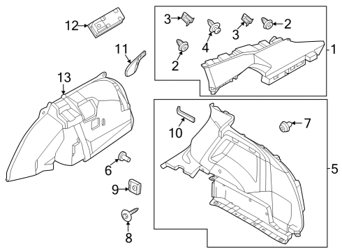 2023 Nissan ARIYA Interior Trim - Quarter Panels Diagram