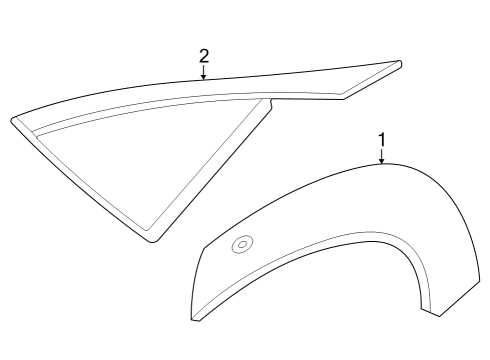 2023 Nissan ARIYA Exterior Trim - Quarter Panel Diagram