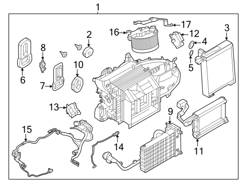 2023 Nissan ARIYA MOTOR & FAN ASSY-W/SHROUD Diagram for 21481-5MP0A