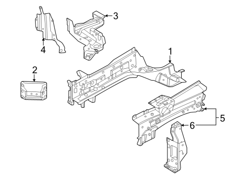 2023 Nissan ARIYA Structural Components & Rails Diagram 2