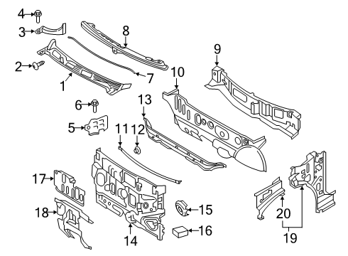 2021 Nissan Kicks Cowl Diagram