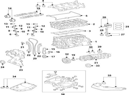 Cylinder Head Diagram for 11040-6CA1A