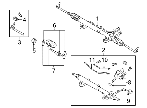 2020 Nissan GT-R Steering Column & Wheel, Steering Gear & Linkage Diagram 3