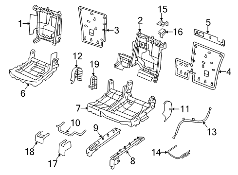 2020 Nissan Rogue Second Row Seats Diagram 2