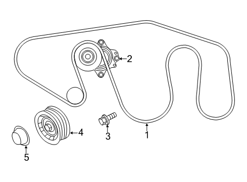 2020 Nissan NV Belts & Pulleys Diagram 1