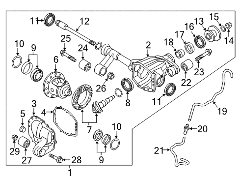 2021 Nissan Titan Carrier & Front Axles Diagram 2