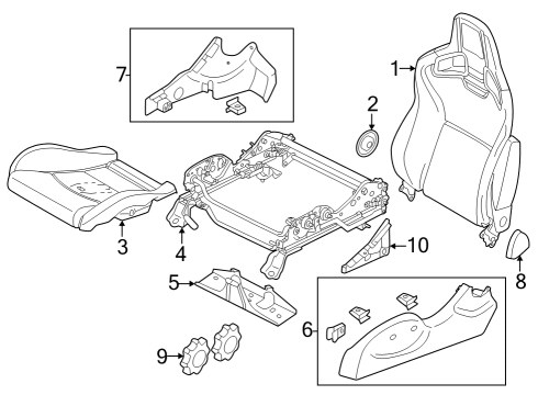 2024 Nissan Z CUSHION ASSY-FRONT SEAT Diagram for 87350-6GR0D