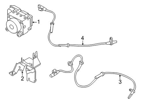 2022 Nissan Versa ABS Components Diagram