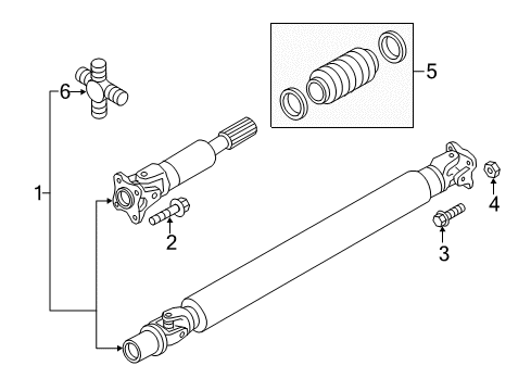 2021 Nissan Titan Drive Shaft - Front Diagram