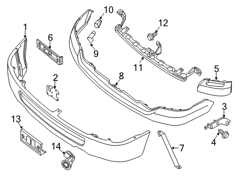 2020 Nissan NV Bumper & Components - Front Diagram