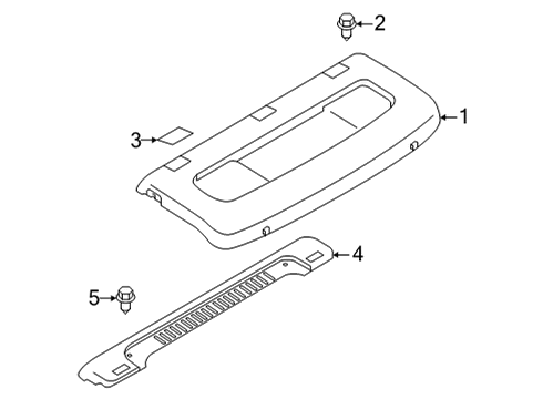 2021 Nissan Versa Interior Trim - Rear Body Diagram 1