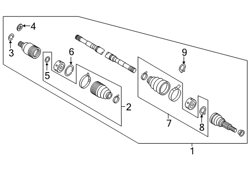 2021 Nissan Titan Carrier & Front Axles Diagram 1