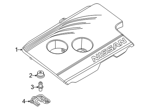 2021 Nissan Rogue Engine Appearance Cover Diagram