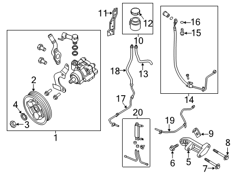 2021 Nissan NV 3500 P/S Pump & Hoses, Steering Gear & Linkage Diagram 2