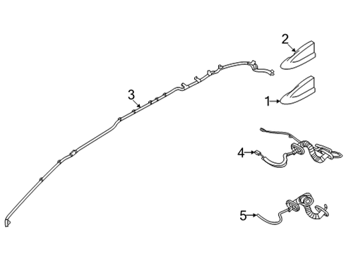 2024 Nissan Pathfinder FEEDER-ANTENNA Diagram for 28243-6TA0C