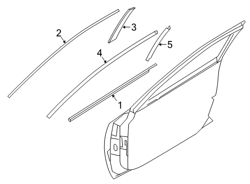 2020 Nissan Maxima Exterior Trim - Front Door Diagram