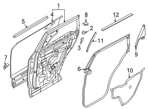 2021 Nissan Rogue Door & Components Diagram 2