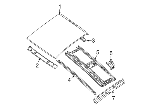 2016 Nissan Frontier Roof Diagram for 73112-9BS0A