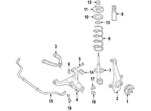 2005 Nissan Pathfinder HUB ASSY-ROAD WHEEL,FRONT Diagram for 40202-9BT0B