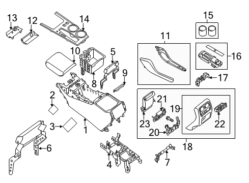 2014 Nissan Pathfinder Bracket Diagram for 96971-9PA0A