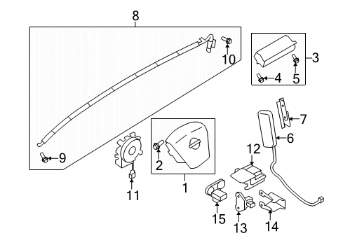 Sensor Assy-Side Air Bag,RH Diagram for K8836-1MA0B