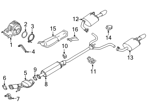 2021 Nissan Altima Exhaust Components Diagram 1