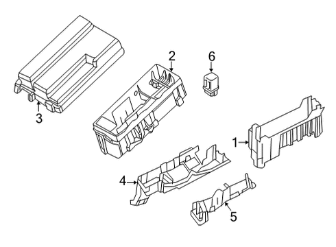 2022 Nissan Pathfinder Housing-FUSIBLE Link Holder Diagram for 24381-6TA0A