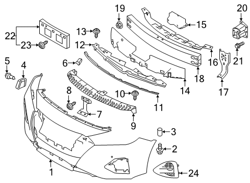 2020 Nissan Maxima Front Bumper Diagram