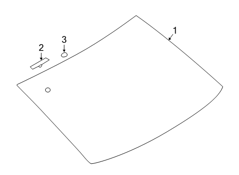 2021 Nissan Altima Glass & Hardware - Back Glass Diagram