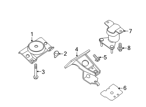 2021 Nissan NV Engine & Trans Mounting Diagram 1