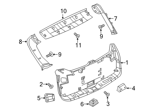 2020 Nissan Murano Interior Trim - Lift Gate Diagram