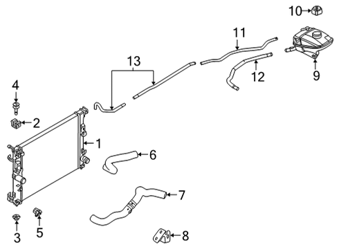 2021 Nissan Sentra Radiator & Components Diagram