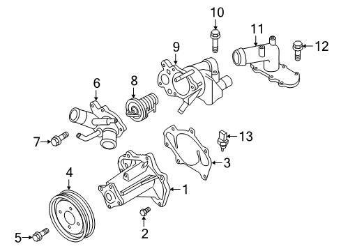 Housing - THERMOSTAT Diagram for 11061-1LA0A