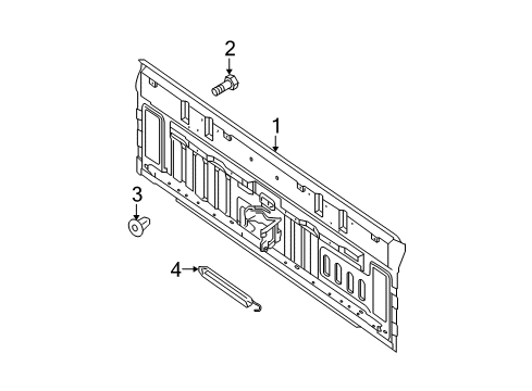 2021 Nissan Frontier Back Panel Diagram 1