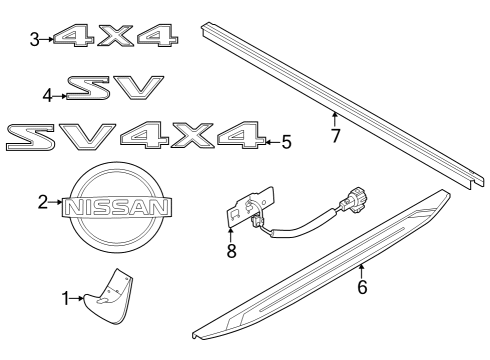 2024 Nissan Frontier Exterior Trim - Pick Up Box Diagram 2